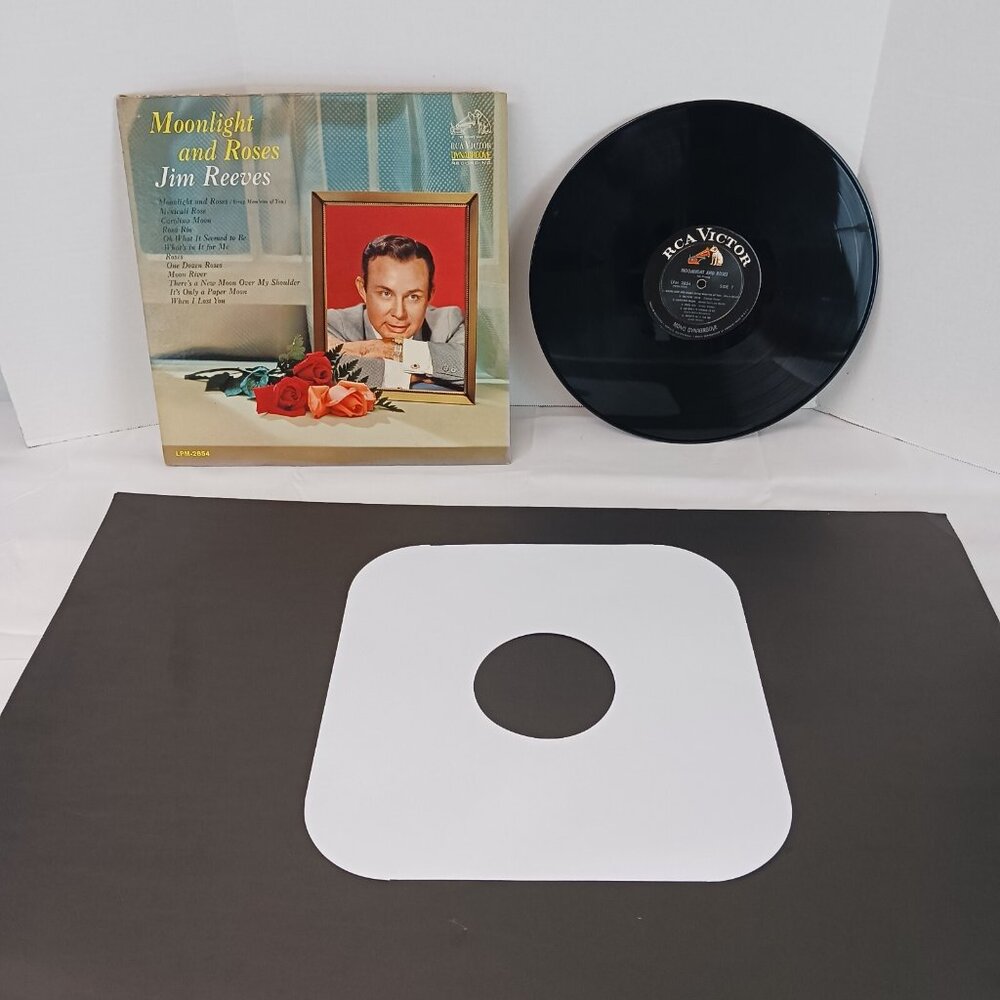 Jim Reeves Moonlight & Roses Vinyl Record LPM 2854 VTG 1964 Folk RCA Victor VG+